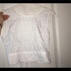 White tank/crop top